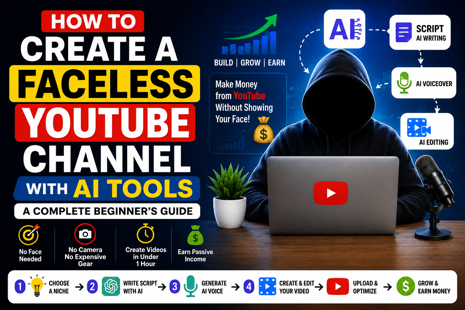 How to Create a Faceless YouTube Channel with AI Tools: 10 Free Steps That Actually Work